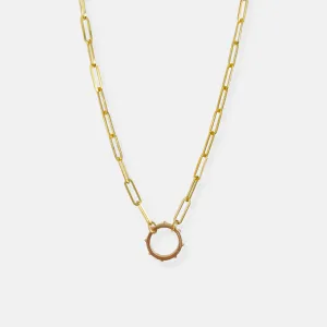 Heavy Weight Paperclip Chain with Charm Holder