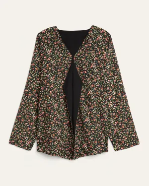 Helena Printed Blazer | Black / Pink