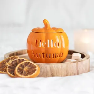 Hello Autumn Pumpkin Ceramic Burner