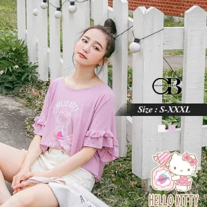 HELLO KITTY TIERED RUFFLE TOPS