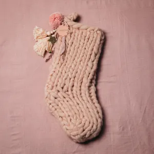 Hello Marla - Knitted Stocking - Peach Pink