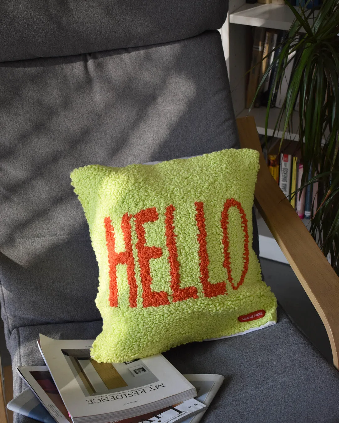 Hello pillow cover