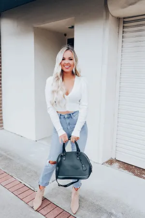 Hello Spring V-Neck Cardigan - Off White