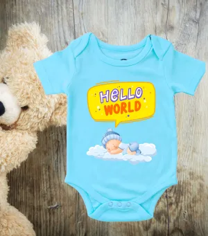 Hello World Baby Announcement Onesie