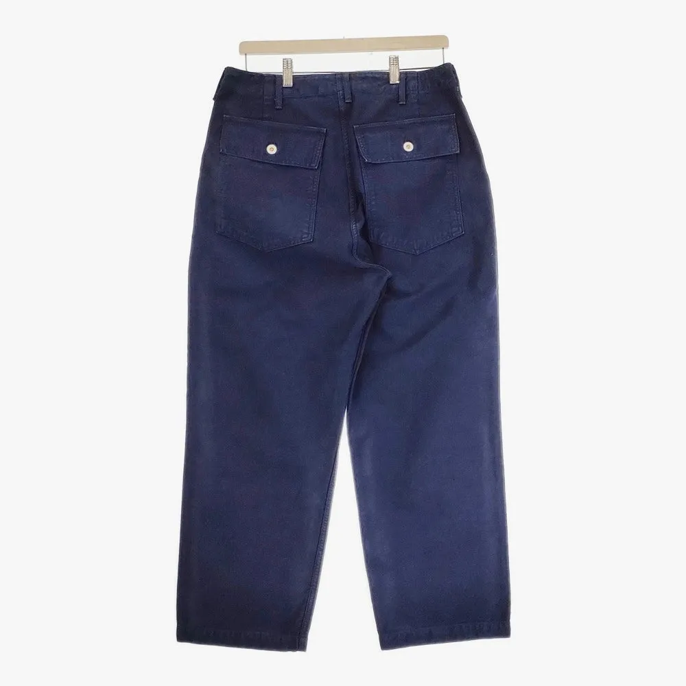 HERILL 新品 Backsatin Utilitypants 23-030-HL-8040-3 サイズ2 定価44000円 パンツ ネイビー メンズ ヘリル【中古】4-1029T♪#