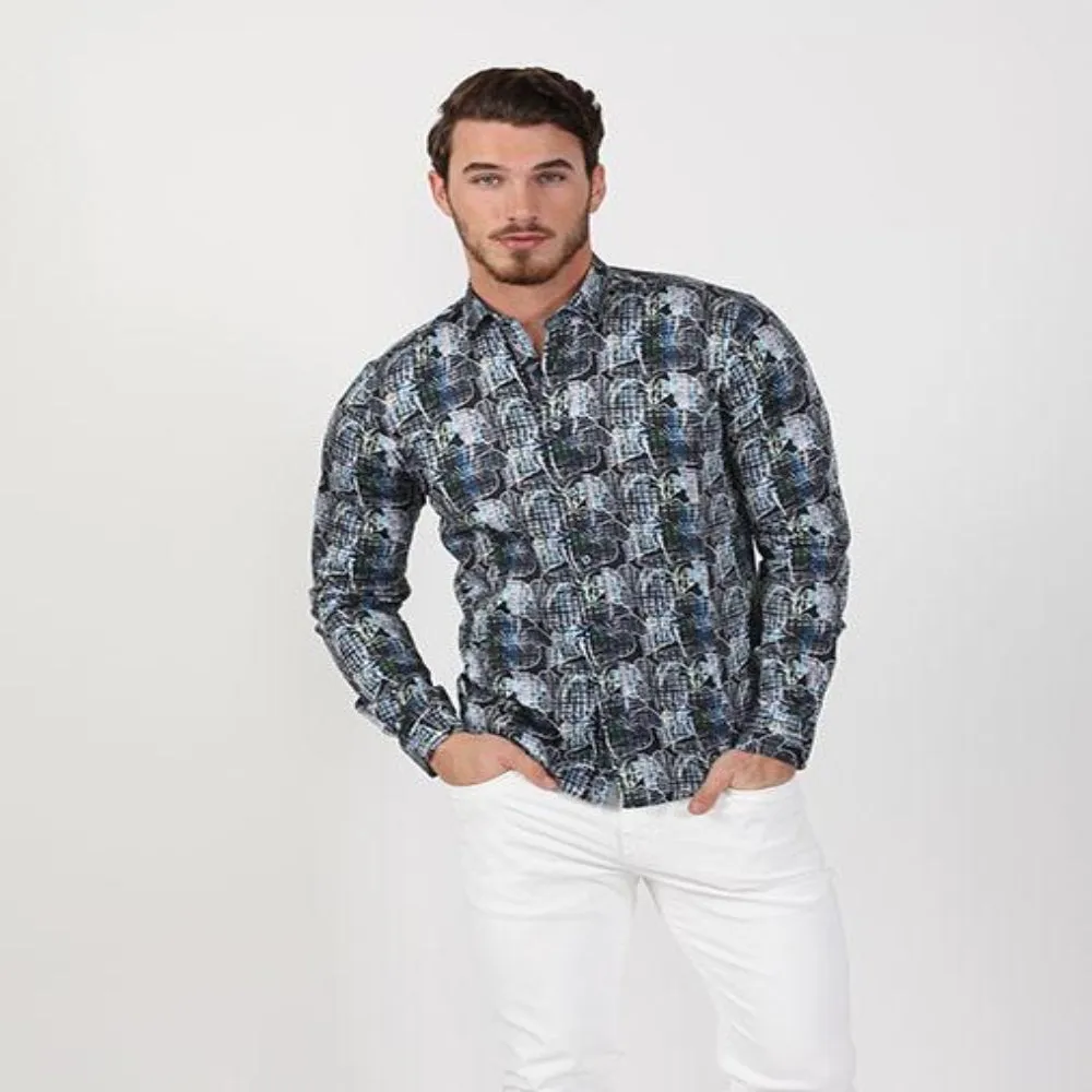 Hibiscus Gingham Button Down Shirt