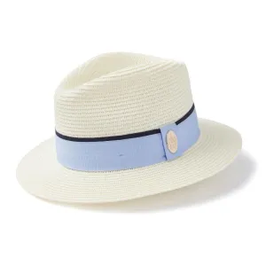 Hicks & Brown Orford Summer Fedora - Cornflower Blue