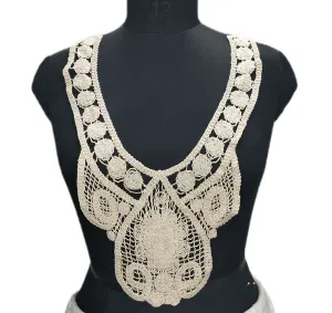 High Neck Rose Lace Yoke