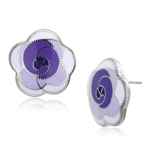 High polished (no plating) Stainless Steel Earrings with Epoxy in Multi Color for Women Multi Color Stone Color Style TK903