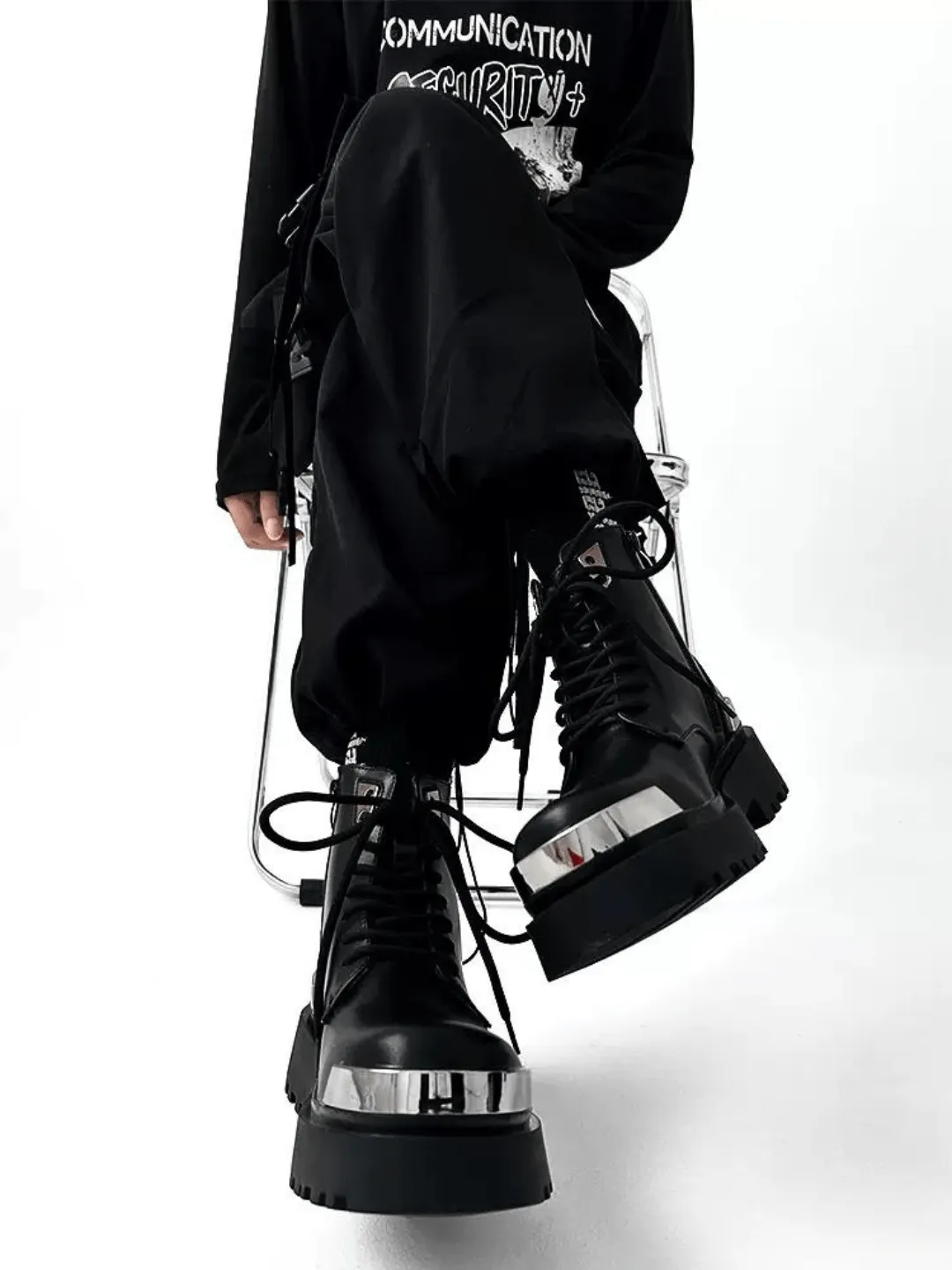 High-top Motorcycle  Leather Work Boots  na1126