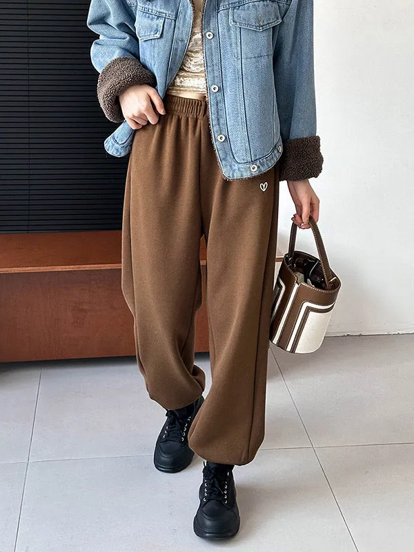 High Waisted Loose Elasticity Split-Joint Pants Trousers
