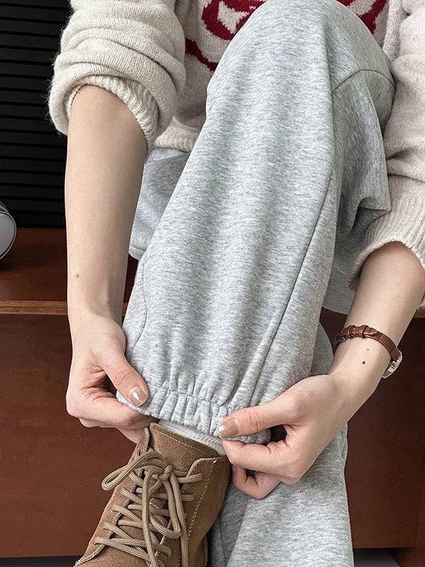High Waisted Loose Elasticity Split-Joint Pants Trousers