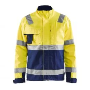 High&#x20;Vis&#x20;Jacket&#x20;4064&#x20;High&#x20;Vis&#x20;Geel&#x2F;Marine&#x20;-&#x20;Bl&#xE5;kl&#xE4;der