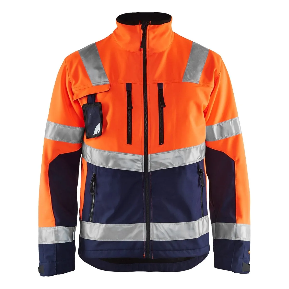 High&#x20;Vis&#x20;Softshell&#x20;Jacket&#x20;4900&#x20;High&#x20;Vis&#x20;Oranje&#x2F;Marine&#x20;-&#x20;Bl&#xE5;kl&#xE4;der