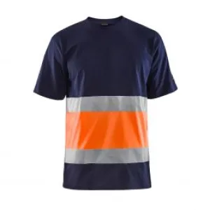 High&#x20;Vis&#x20;T-shirt&#x20;3387&#x20;Marineblauw&#x2F;Oranje&#x20;-&#x20;Bl&#xE5;kl&#xE4;der