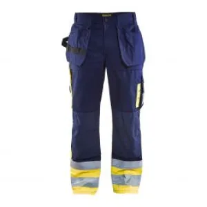 High&#x20;Vis&#x20;Trousers&#x20;1529&#x20;Marine&#x2F;High&#x20;Vis&#x20;Geel&#x20;-&#x20;Bl&#xE5;kl&#xE4;der