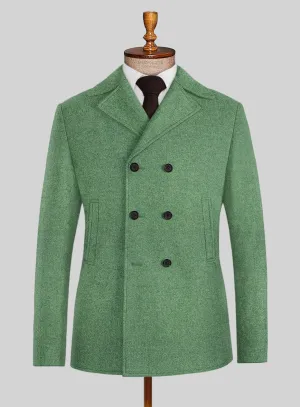 Highlander Heavy Paris Green Tweed Pea Coat