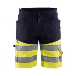 Highvis&#x20;Shorts&#x20;With&#x20;Stretch&#x20;1541&#x20;Marine&#x2F;High&#x20;Vis&#x20;Geel&#x20;-&#x20;Bl&#xE5;kl&#xE4;der