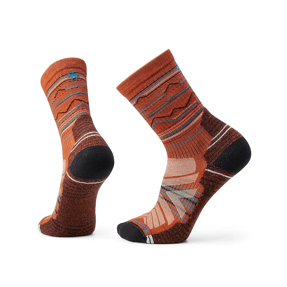 Hike Light Cushion Mountain Range Pattern Crew Socks