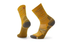 Hike Light Cushion Mountain Range Pattern Crew Socks