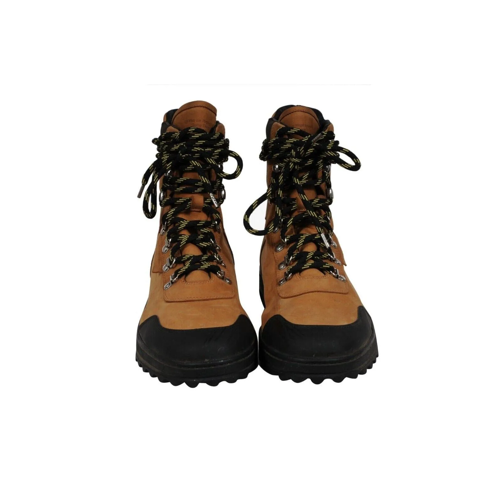 Hiking Boots Brown Tan Black Nubuck Rubber Sole