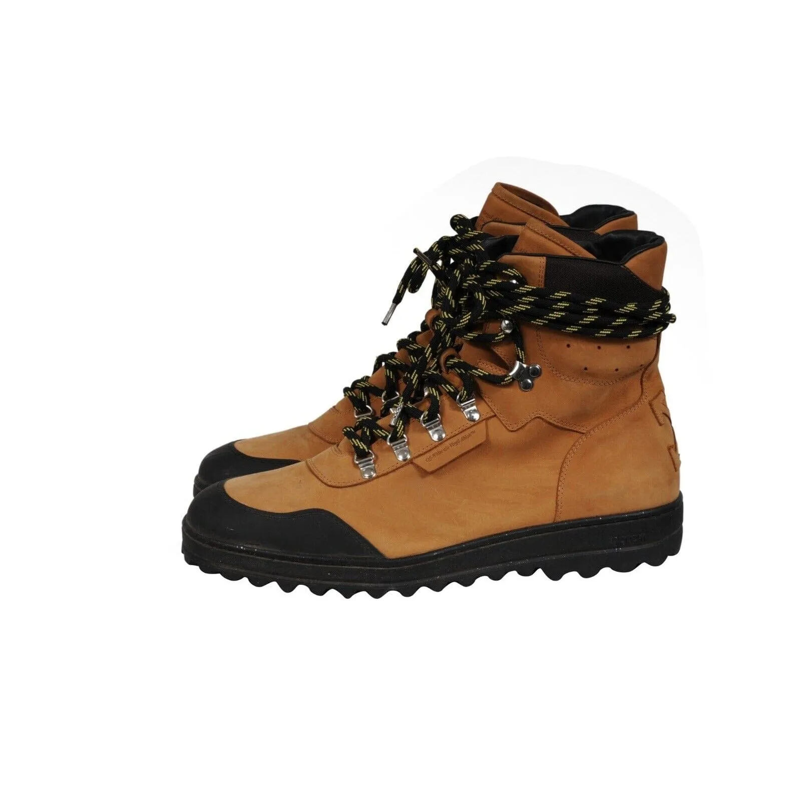 Hiking Boots Brown Tan Black Nubuck Rubber Sole