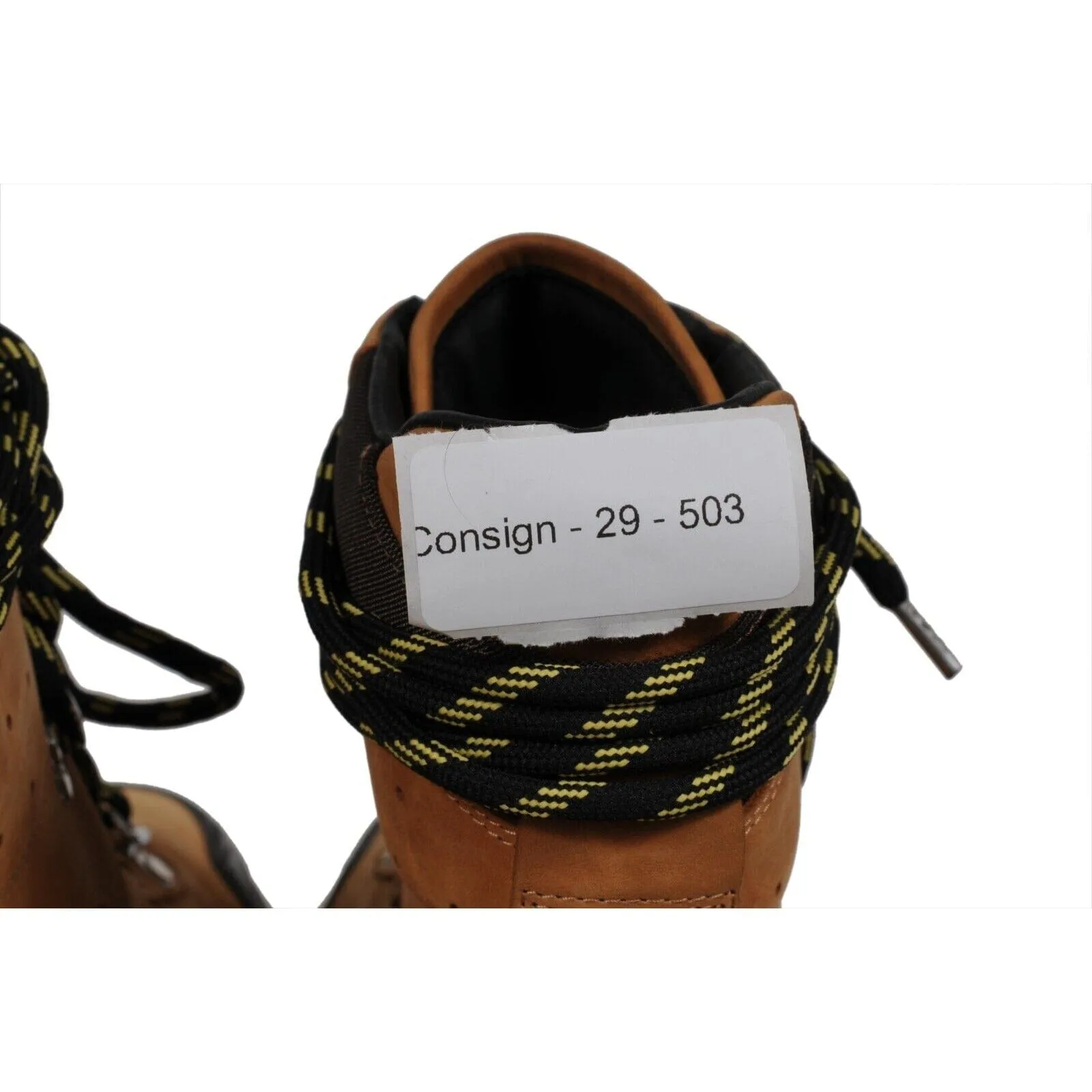 Hiking Boots Brown Tan Black Nubuck Rubber Sole