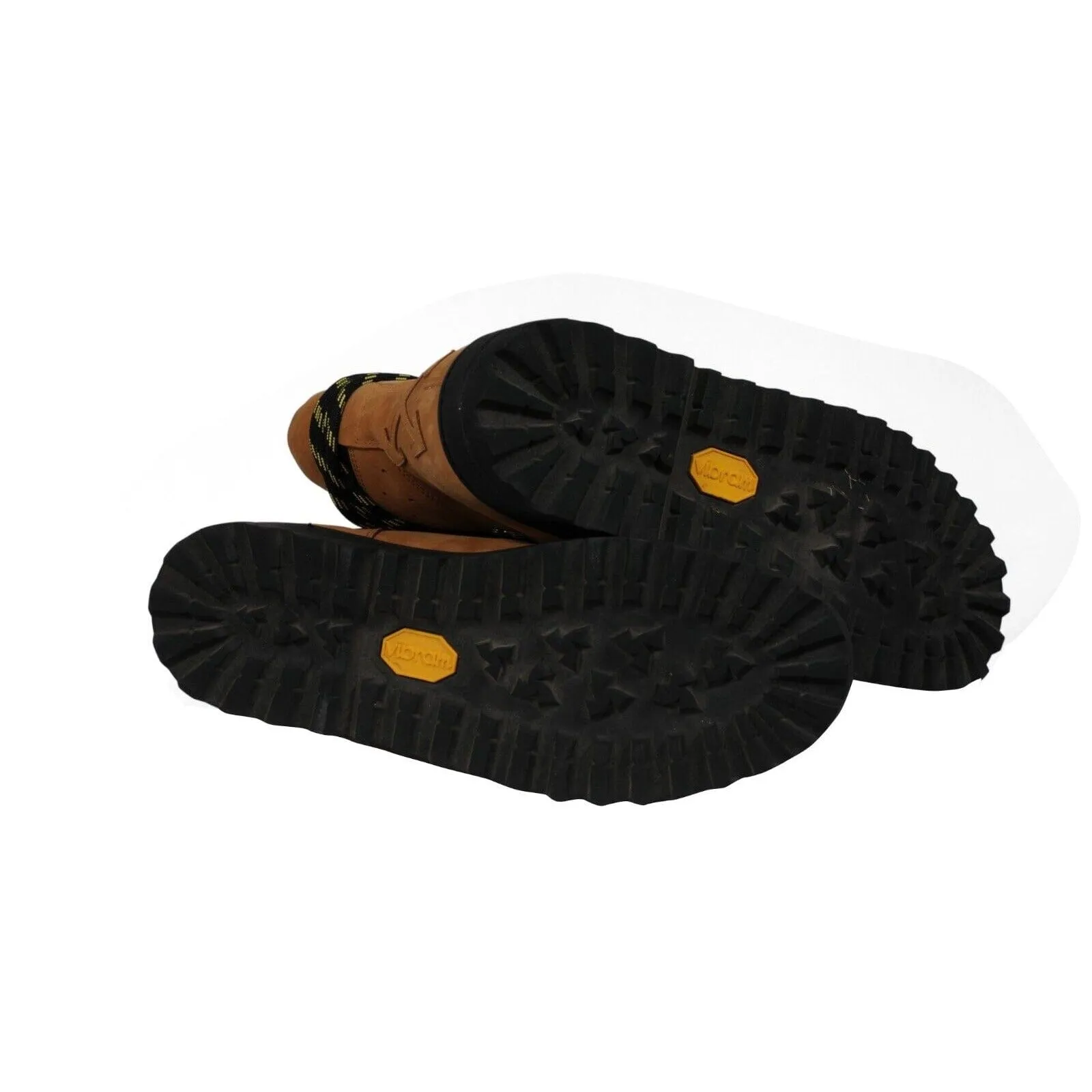 Hiking Boots Brown Tan Black Nubuck Rubber Sole