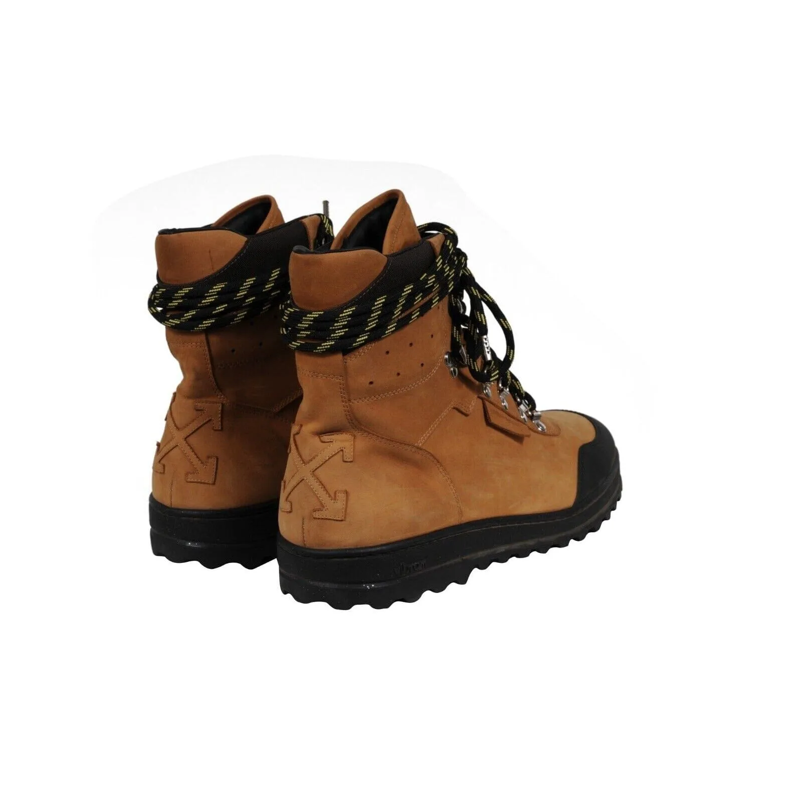 Hiking Boots Brown Tan Black Nubuck Rubber Sole