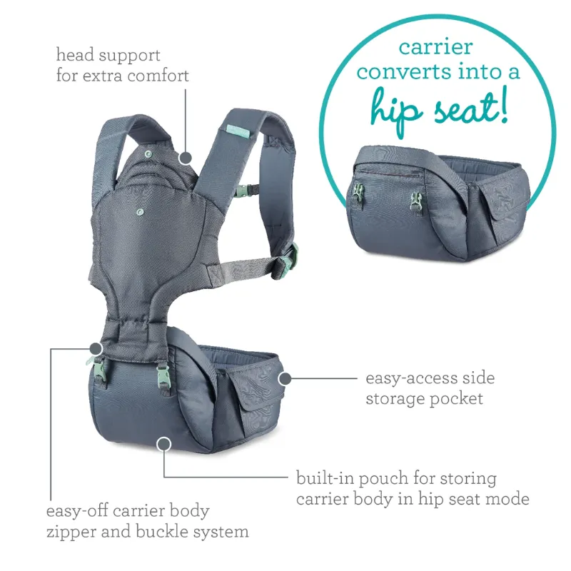 Hip Rider Plus 5-in-1 Hip Seat Carrier (Grey)