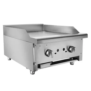 HOCCOT 12"/24" Countertop Commercial Gas Griddle, Stainless Steel Flat Top Grill