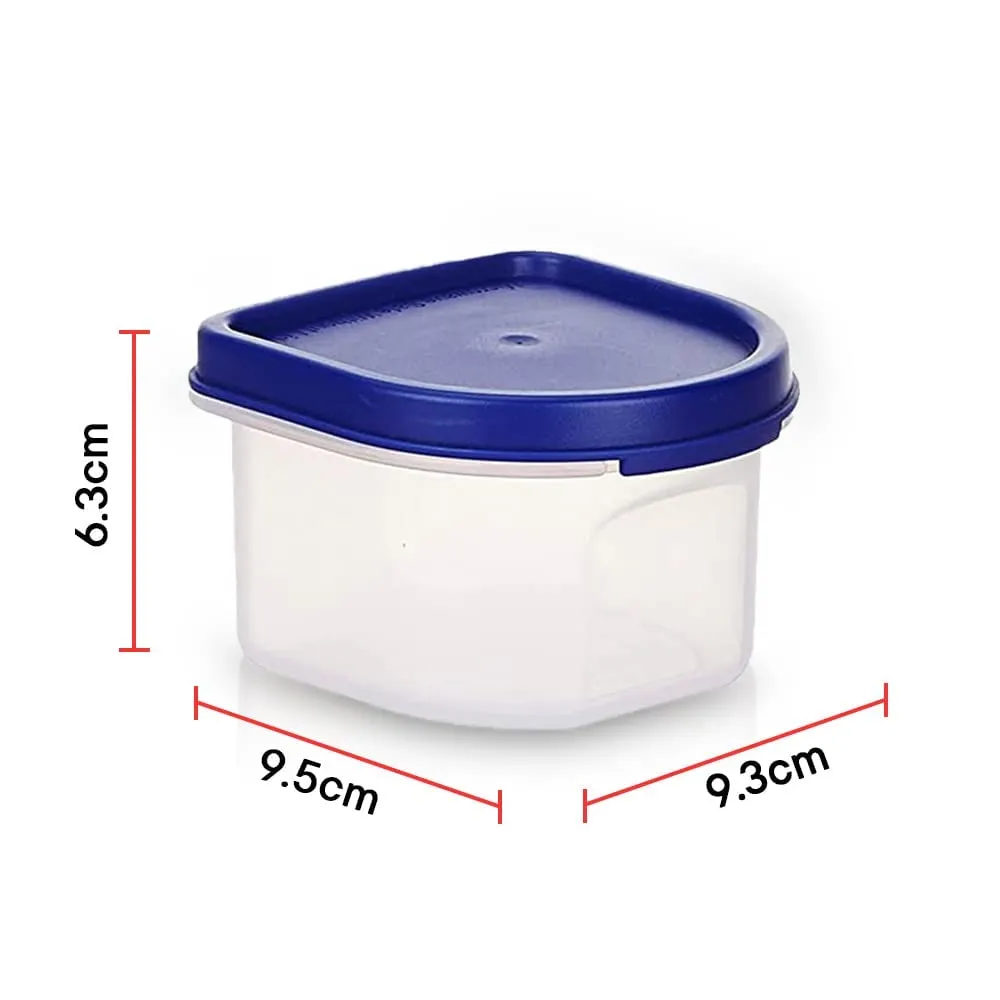 Homestic Storage Utility Container|Plastic Unbreakable Food Storage Jar|Leak Roof,BPA Free Food Kitchen Organizer With Lid,250 ML,Pack of 6 (White)