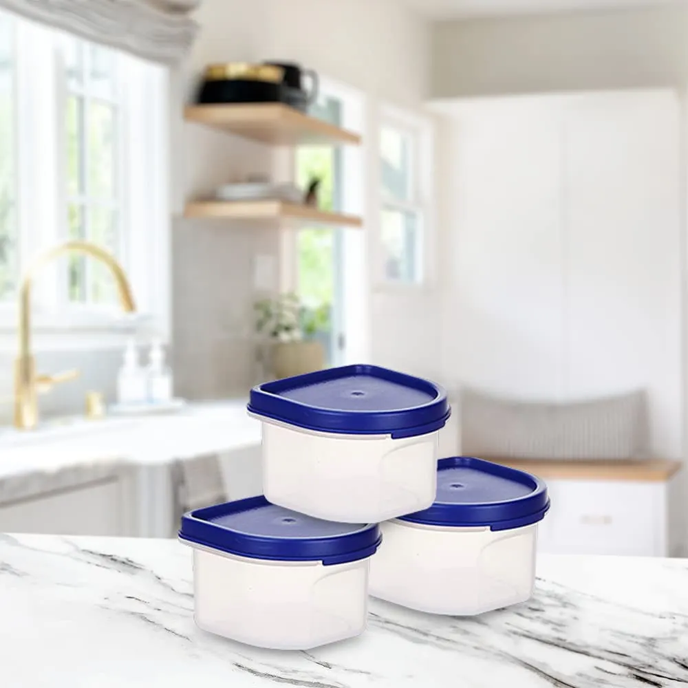 Homestic Storage Utility Container|Plastic Unbreakable Food Storage Jar|Leak Roof,BPA Free Food Kitchen Organizer With Lid,250 ML,Pack of 6 (White)