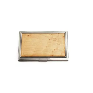 Honey Wood Card Holder