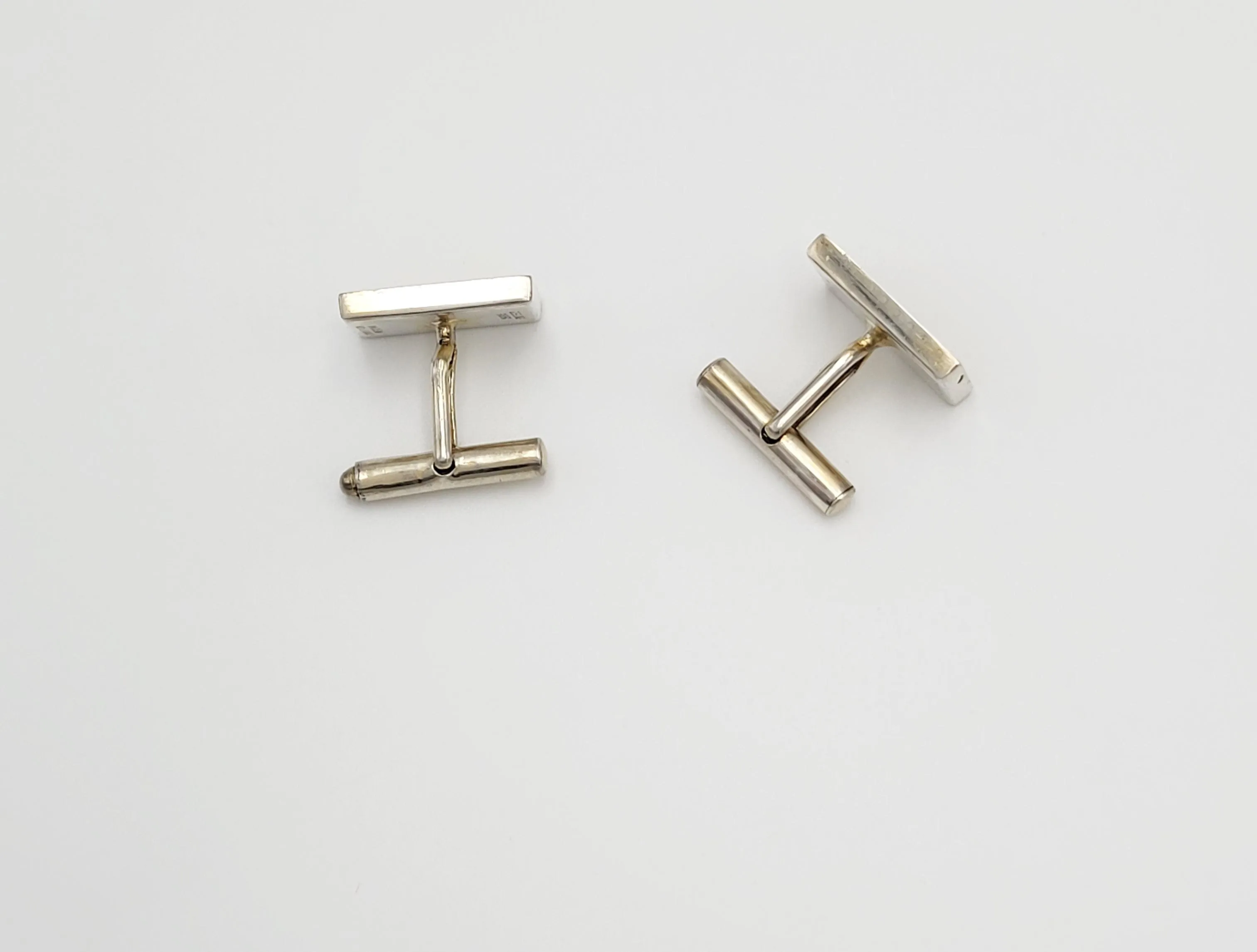 Hong Kong Designer Gold Gilt Sterling Working Abacus Cufflinks Circa 1950s