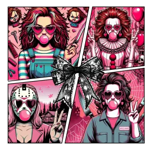 Horror girls, Heat transfer, press and peel, DIY, Shirt design