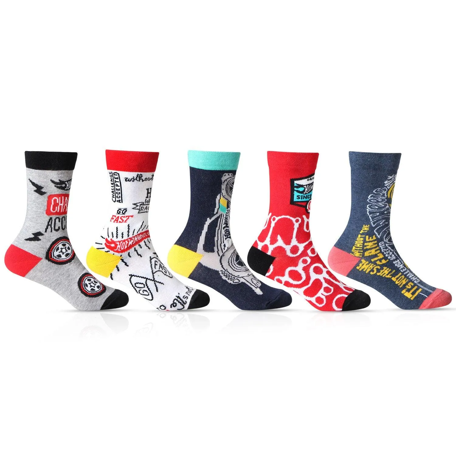 Hot Wheels Kids Socks - Pack of 5
