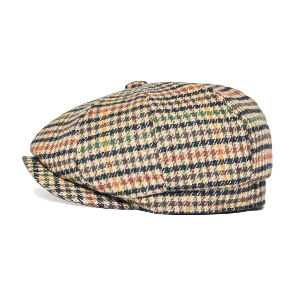 Houndstooth Tweed Newsboy Cap