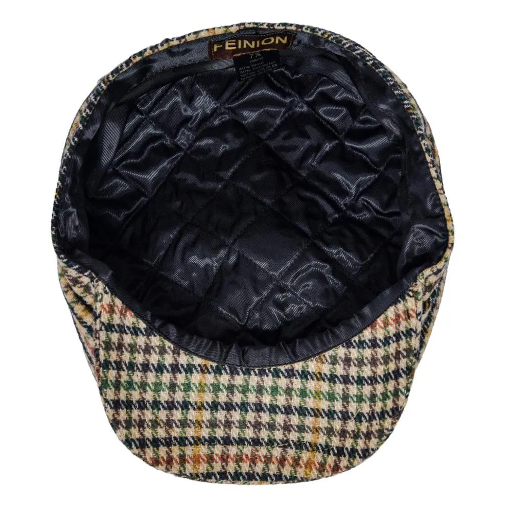 Houndstooth Tweed Newsboy Cap