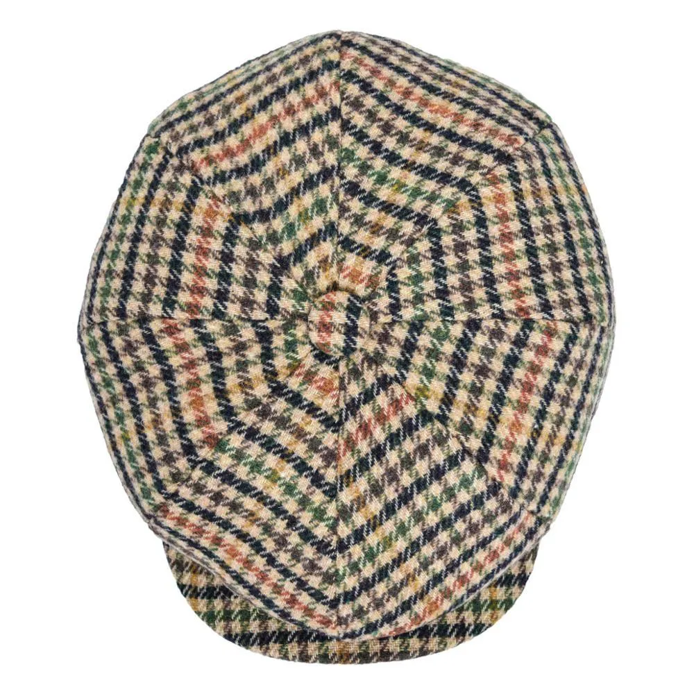 Houndstooth Tweed Newsboy Cap