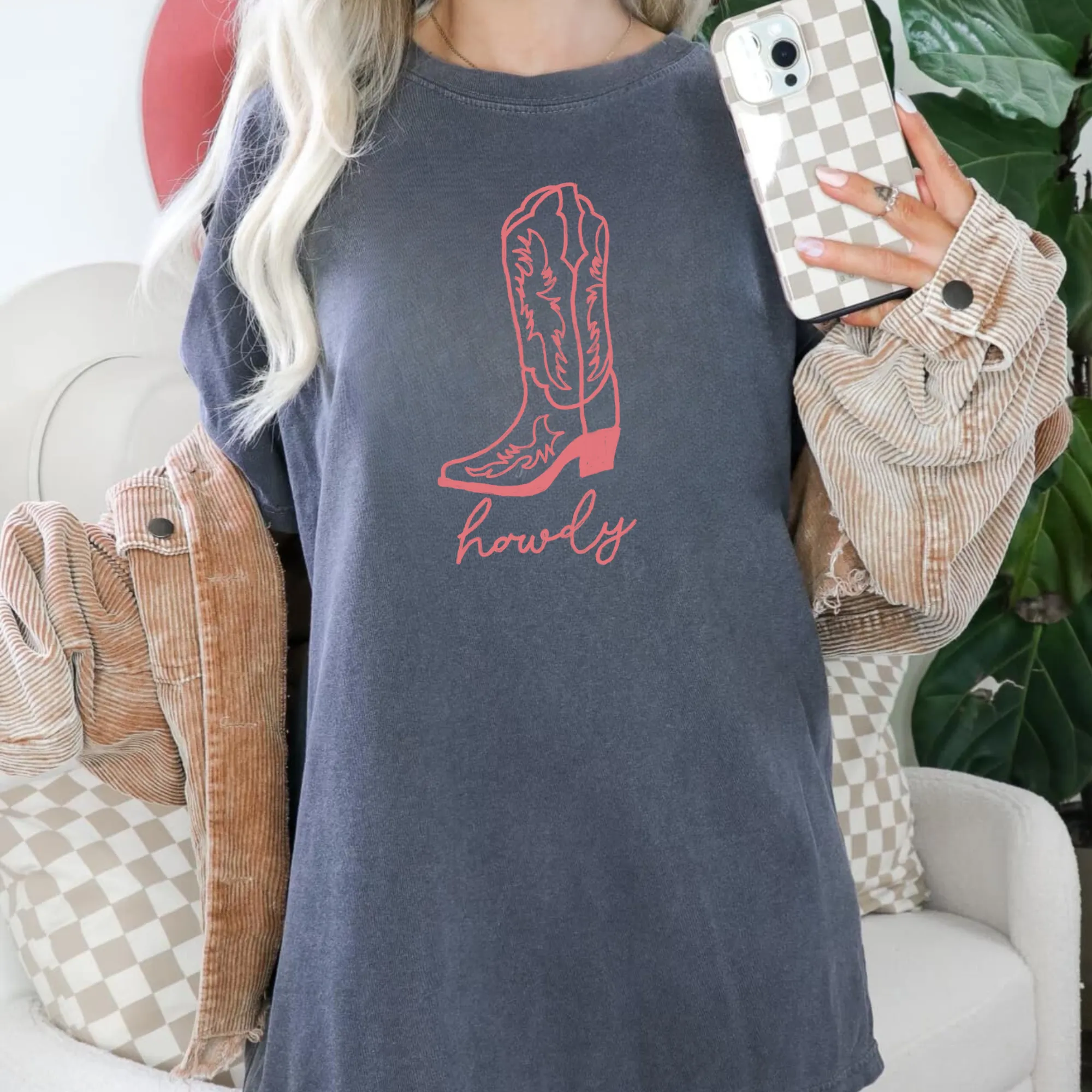 Howdy Shirt | Pink Western Shirt