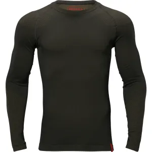 Härkila Men&#x27;s Härkila Base Active L/S Round Neck Dark Willow Green | Buy Härkila Men&#x27;s Härkila Base Active L/S Round Neck Dark Willow Green here | Outnorth