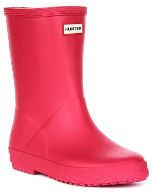 Hunter Kids First Boot In Pink For Infants