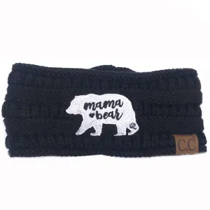 HW-20 HEADWRAP MAMA BEAR BLACK