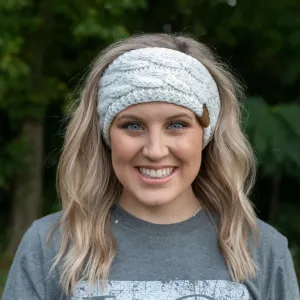 HW-20 HEADWRAP METALLIC IVORY SILVER