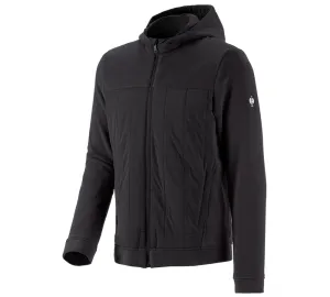 Hybrid fleece hoody jacket e.s.concrete