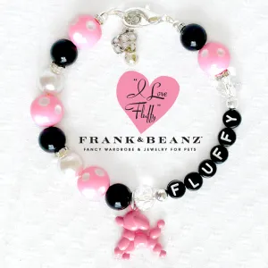I Love Fluffy Personalized Dog Necklace Collar Pet Bell Pet Necklace