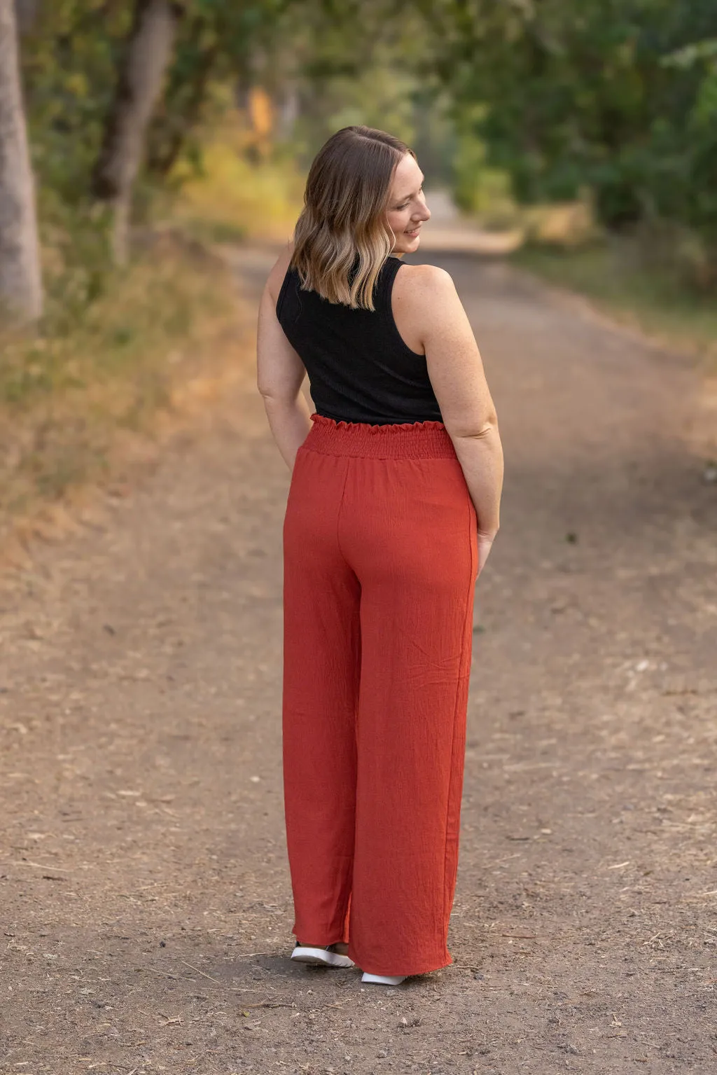 IN STOCK Presley Palazzo Pants - Brick | Women's Wide-Leg Pants FINAL SALE
