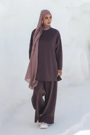 Inaya Sweater/Pants Set - Brown