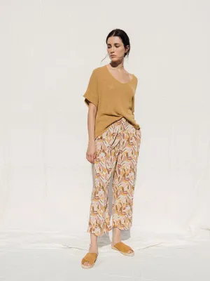 Indi & Cold Fluid Leaf Pants | Rose